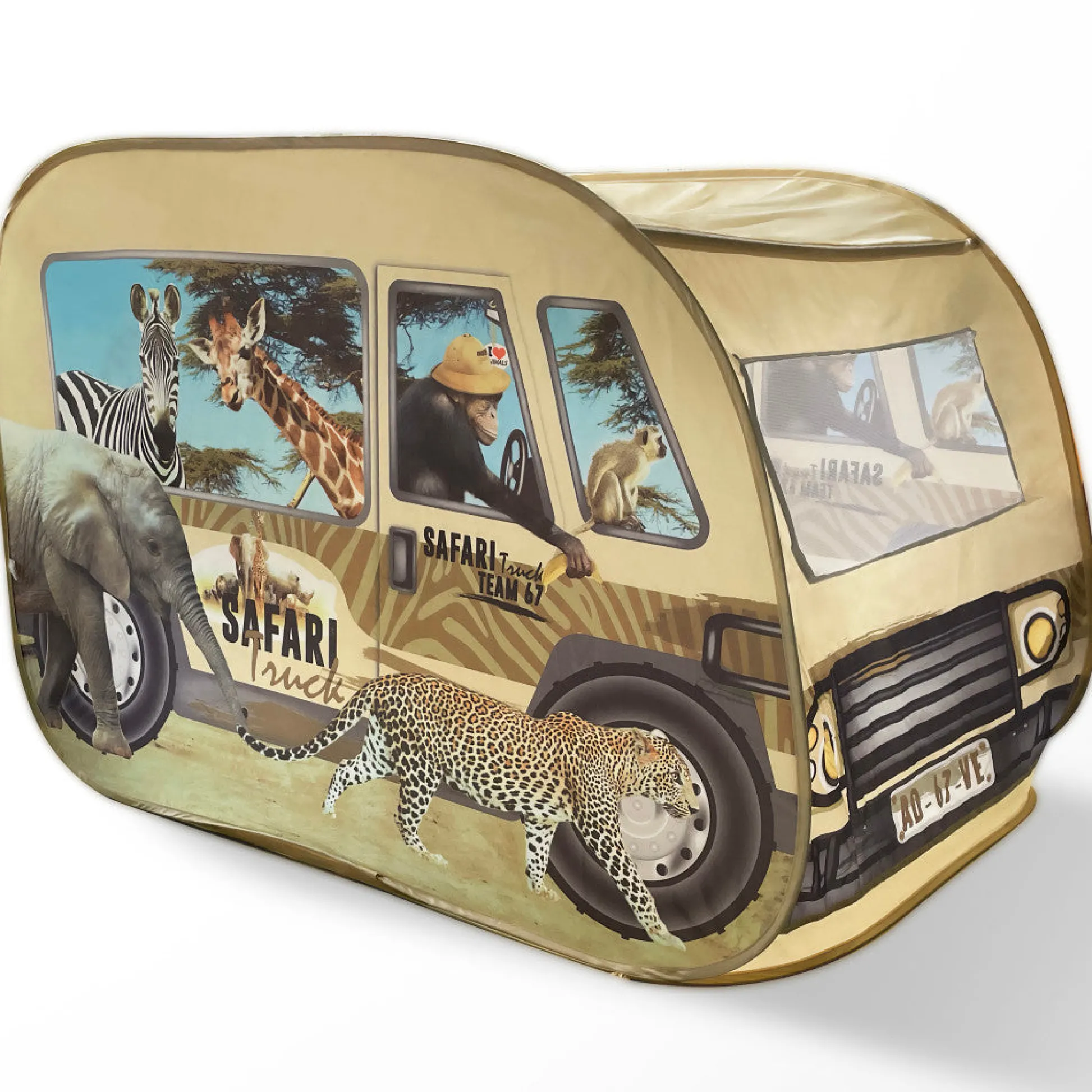 Flat River Group Pop It Up Safari Truck Tent - Wildlife Themed Playhouse* Tents, Tunnels & Playhouses|Dress Up