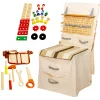 Flat River Group PopOhVer 39-Piece Pretend Play Builder Set - Realistic Wooden Tools* Tools & Workshops|Dress Up