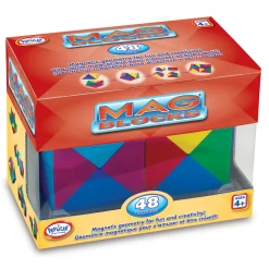 AreYouGame Popular Playthings Mag Blocks 48-Piece Magnetic Pyramid Set* Magnetic Tiles & Building Sets
