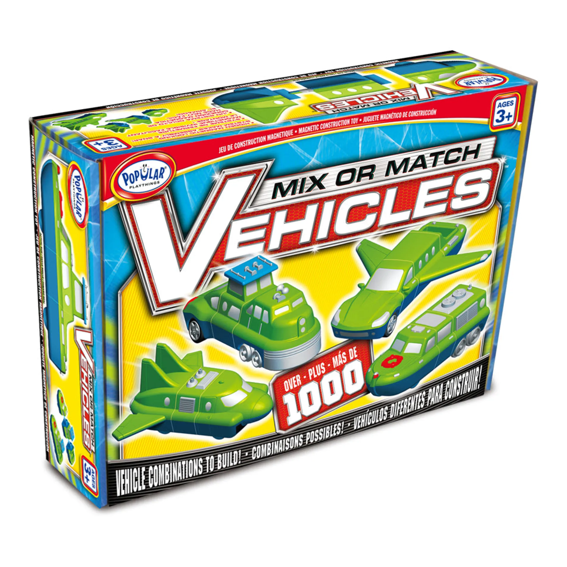 AreYouGame Popular Playthings Magnetic Mix or Match Vehicles Set #1* Magnetic Tiles & Building Sets