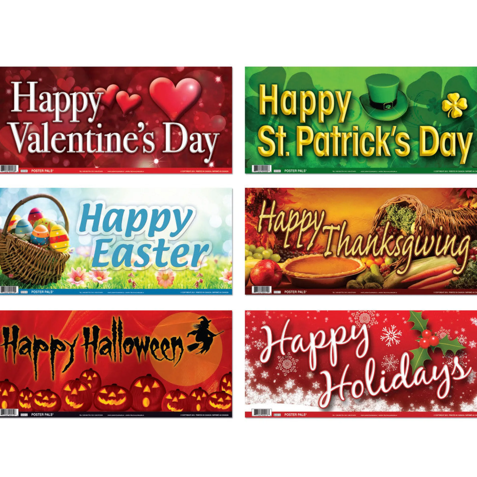 Flat River Group Poster Pals 6-Piece English Special Occasions Educational Posters Set* Reading, Writing & Speech|Social & Emotional Skills
