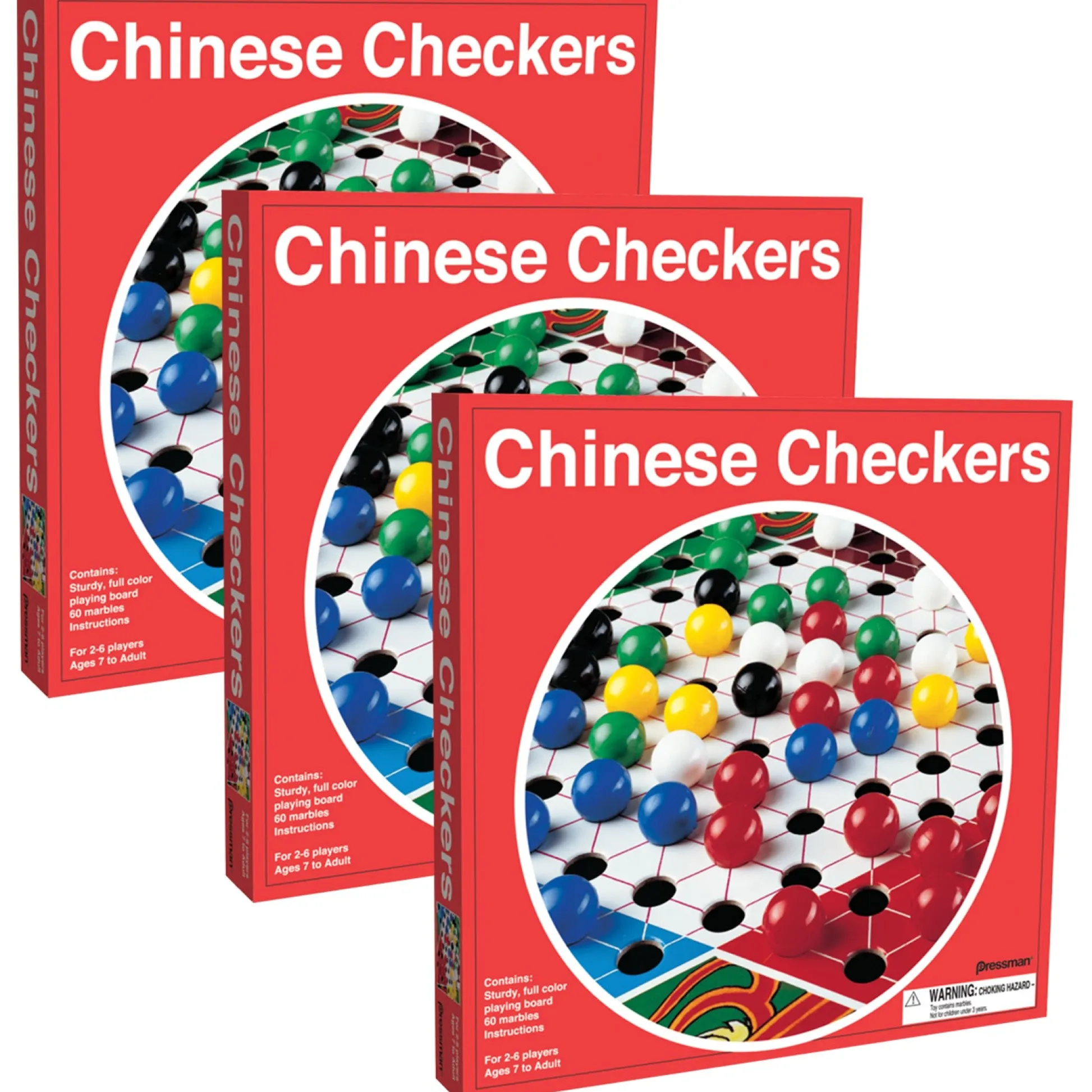 Educators Resource Pressman Chinese Checkers 90th Anniversary Edition Board Game, Pack of 3* Role-Playing Games|Board Games