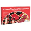 Flat River Group Pressman 3-in-1 Classic Board Game Set with Folding Board* Classic Games