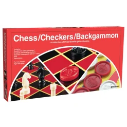 Flat River Group Pressman 3-in-1 Classic Board Game Set with Folding Board* Classic Games