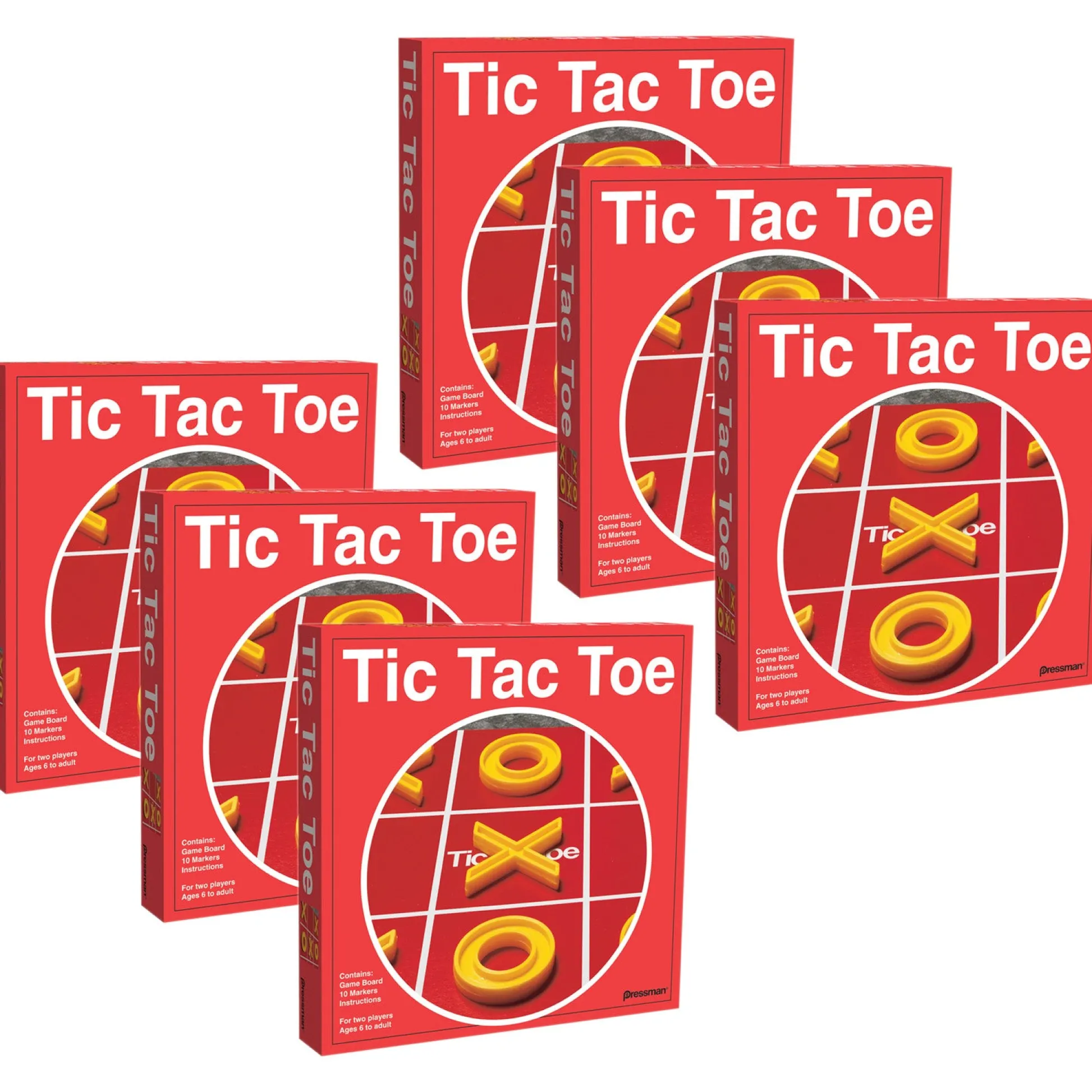 Educators Resource Pressman Tic Tac Toe Classic Board Game, 6-Pack* Role-Playing Games|Board Games