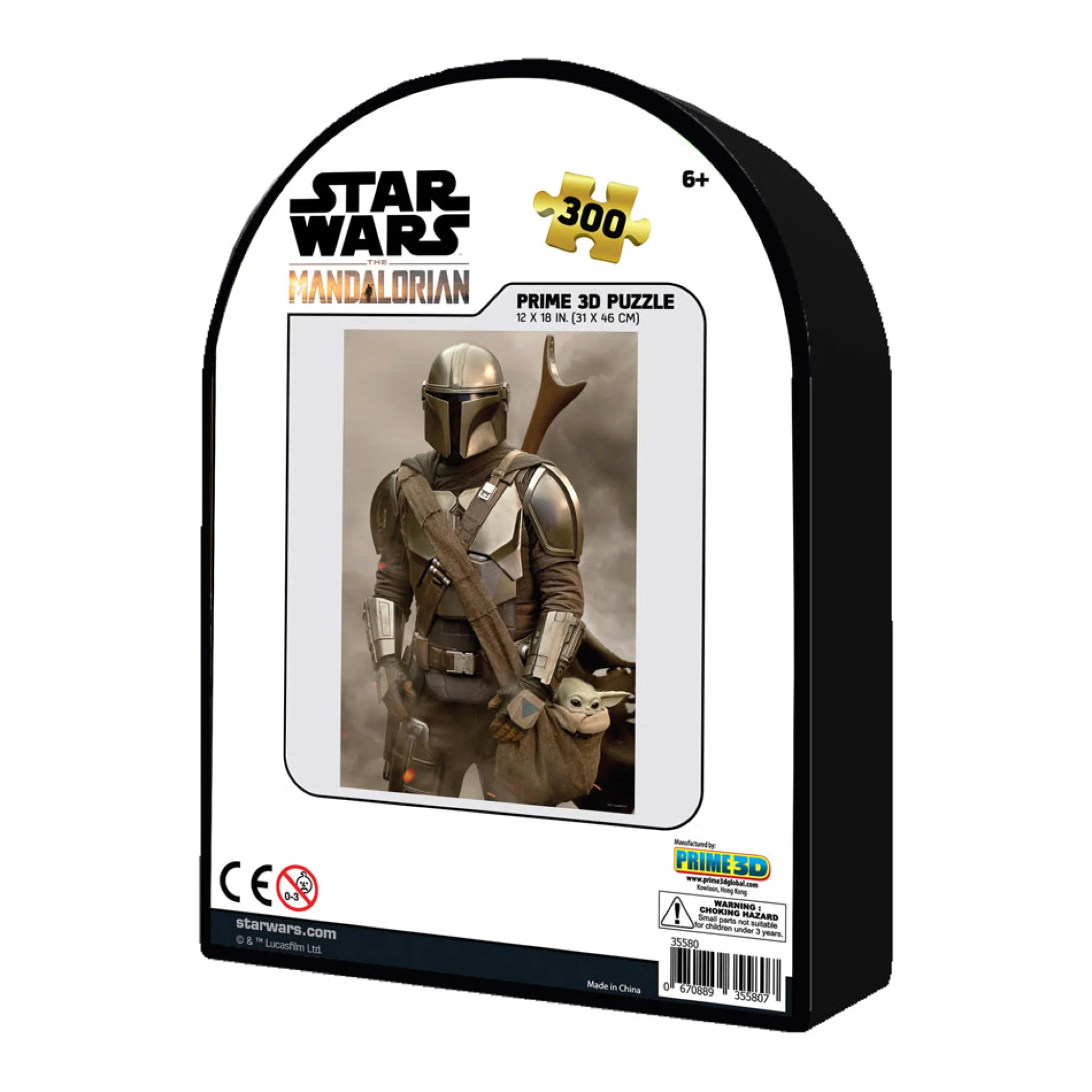 AreYouGame Prime 3D Star Wars: The Mandalorian Helmet Shaped 300-Piece 3D Lenticular Jigsaw Puzzle* Star Wars|Puzzles