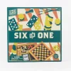 Professor Puzzle 6-in-1 Wooden Games Compendium* Puzzles|Classic Games