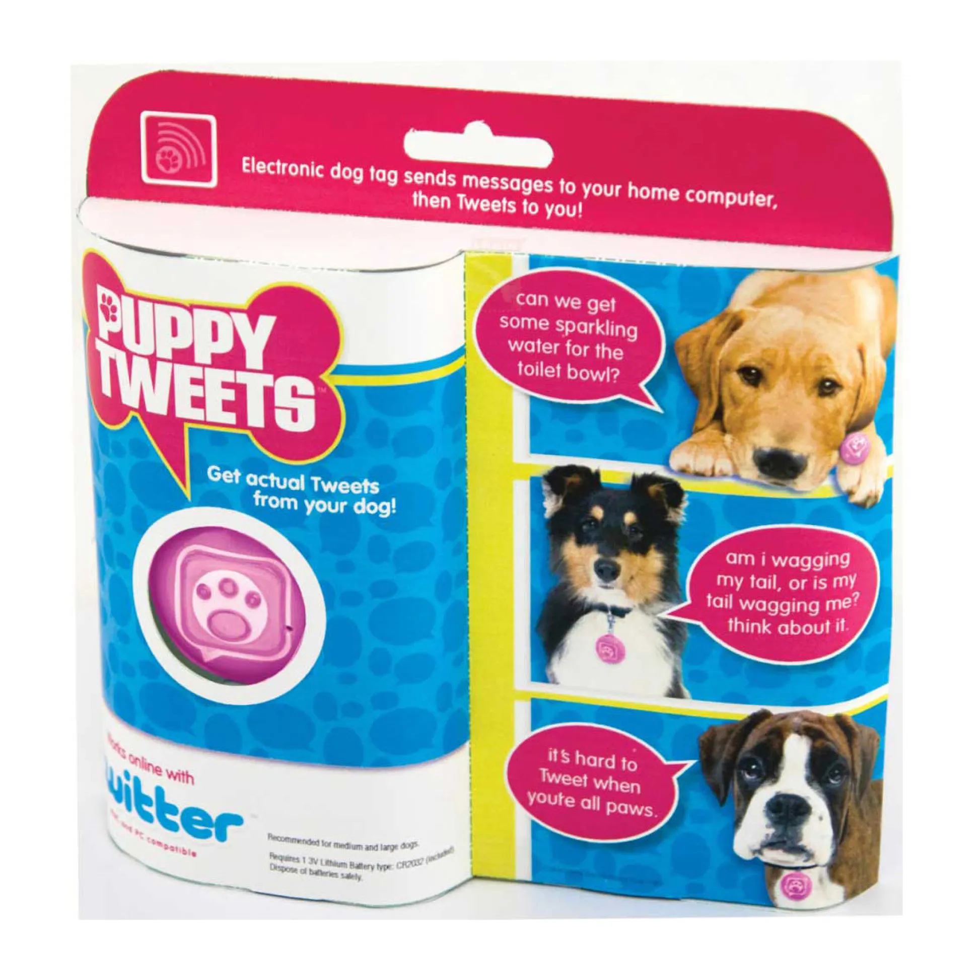 AreYouGame Puppy Tweets: Pink Interactive Dog Tag* Interactive Dolls & Pets|Stuffed Animals & Plush Toys