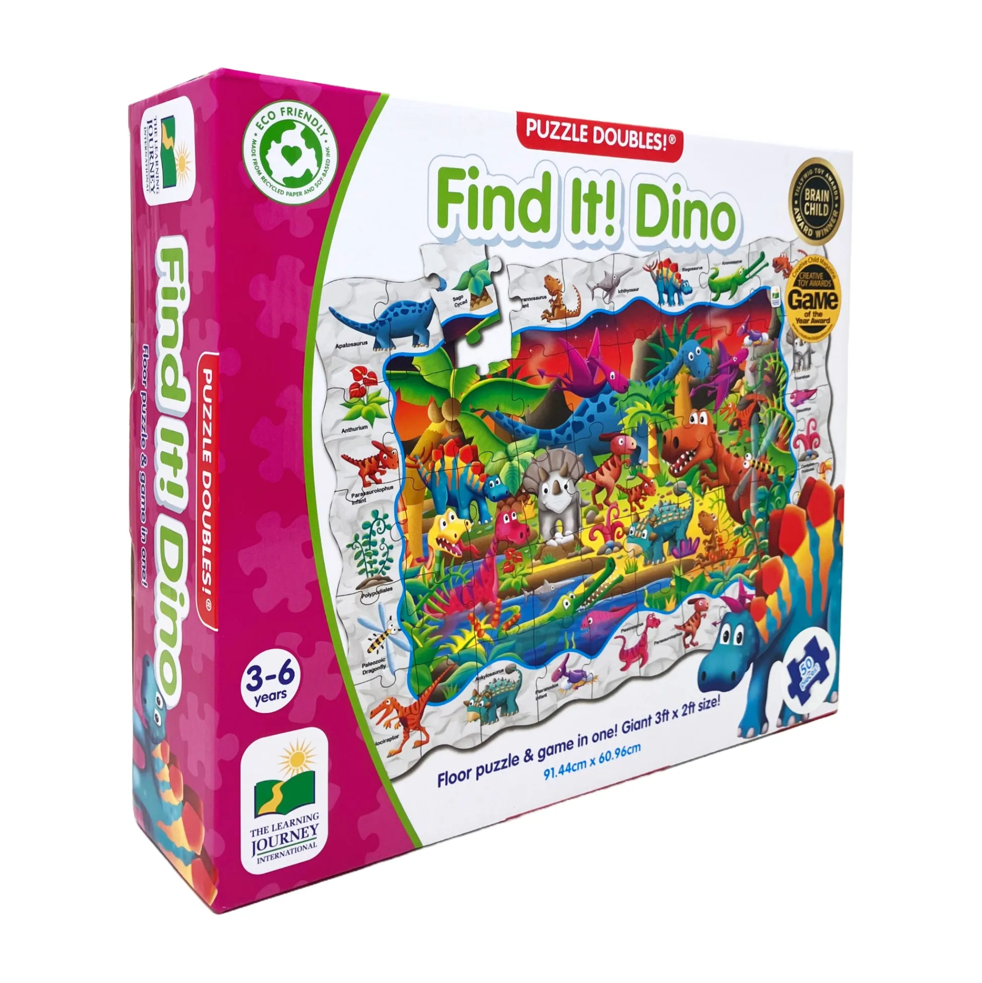 AreYouGame Puzzle Doubles! Find It! Dino Floor Puzzle - 50 pc* Puzzles