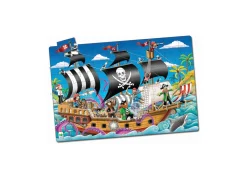 AreYouGame Puzzle Doubles! Glow in the Dark Pirate Ship - 100 pc* Puzzles