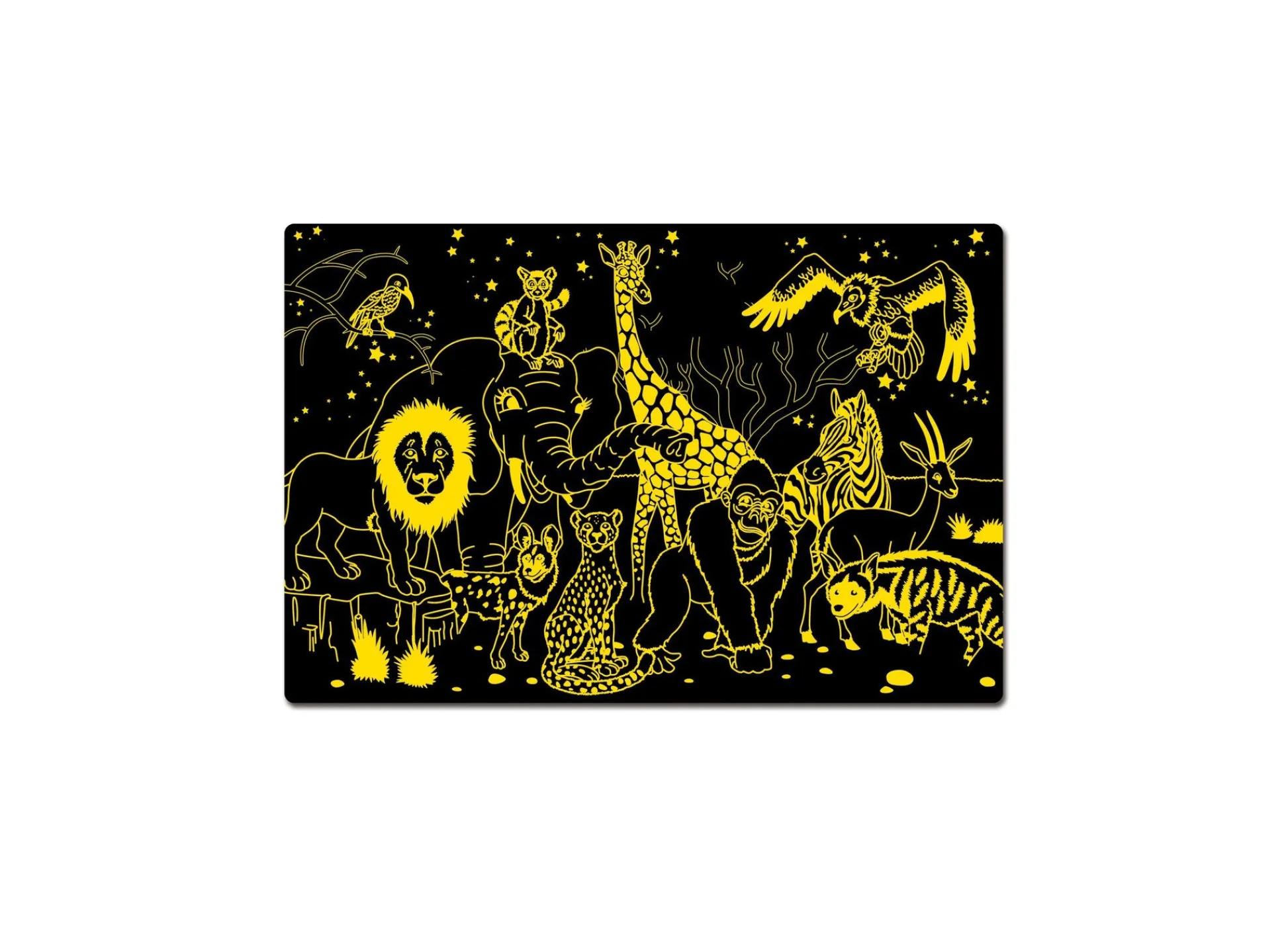 AreYouGame Puzzle Doubles! Glow in the Dark Wildlife Floor Puzzle – 100 pc* Puzzles