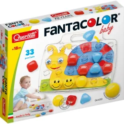 Flat River Group Quercetti Fantacolor Baby - 33pc Color Matching Mosaic Pegboard Game for Toddlers* Preschool Education Toys & Activities