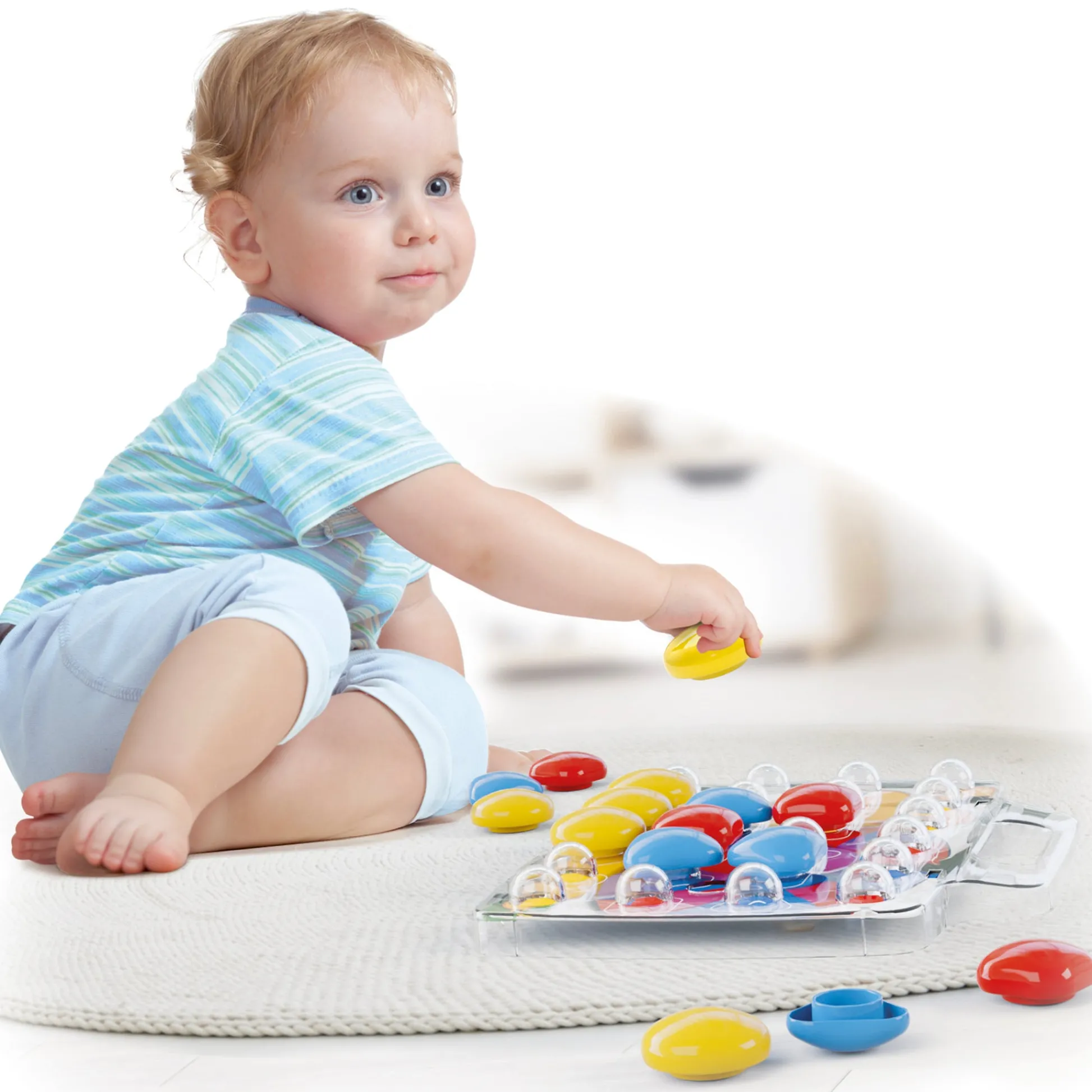 Flat River Group Quercetti Fantacolor Baby - 33pc Color Matching Mosaic Pegboard Game for Toddlers* Preschool Education Toys & Activities
