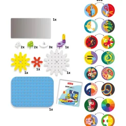 Flat River Group Quercetti Mirrorello - Interactive Gear Assembly Toy - STEM Learning for Kids 4+* Engineering Toys