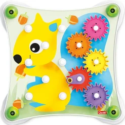 Flat River Group Quercetti Peggy Gears - Interactive Cogwheel Toy for Toddlers with Pegboard and Scene Cards* Preschool Education Toys & Activities