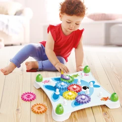 Flat River Group Quercetti Peggy Gears - Interactive Cogwheel Toy for Toddlers with Pegboard and Scene Cards* Preschool Education Toys & Activities