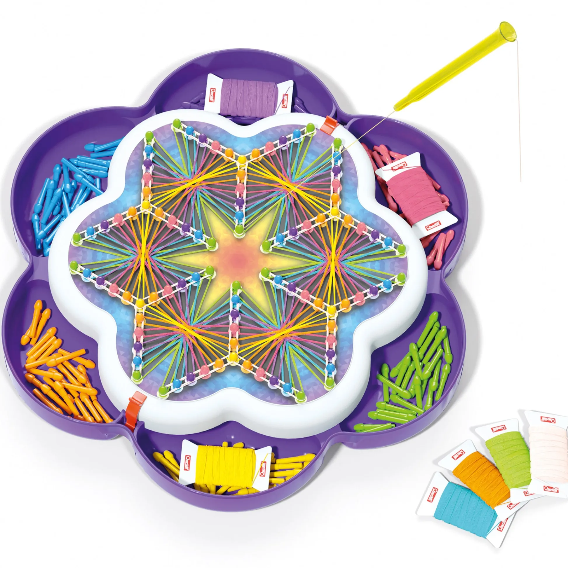 Flat River Group Quercetti Play Creativo String Art Mandala Craft Set - Colorful Design Fun* Crafts & Activities