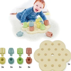 Flat River Group Quercetti PlayBio Chunky Peggy - Eco-Friendly Sorting and Stacking Toy* Blocks, Sorting & Stacking Toys