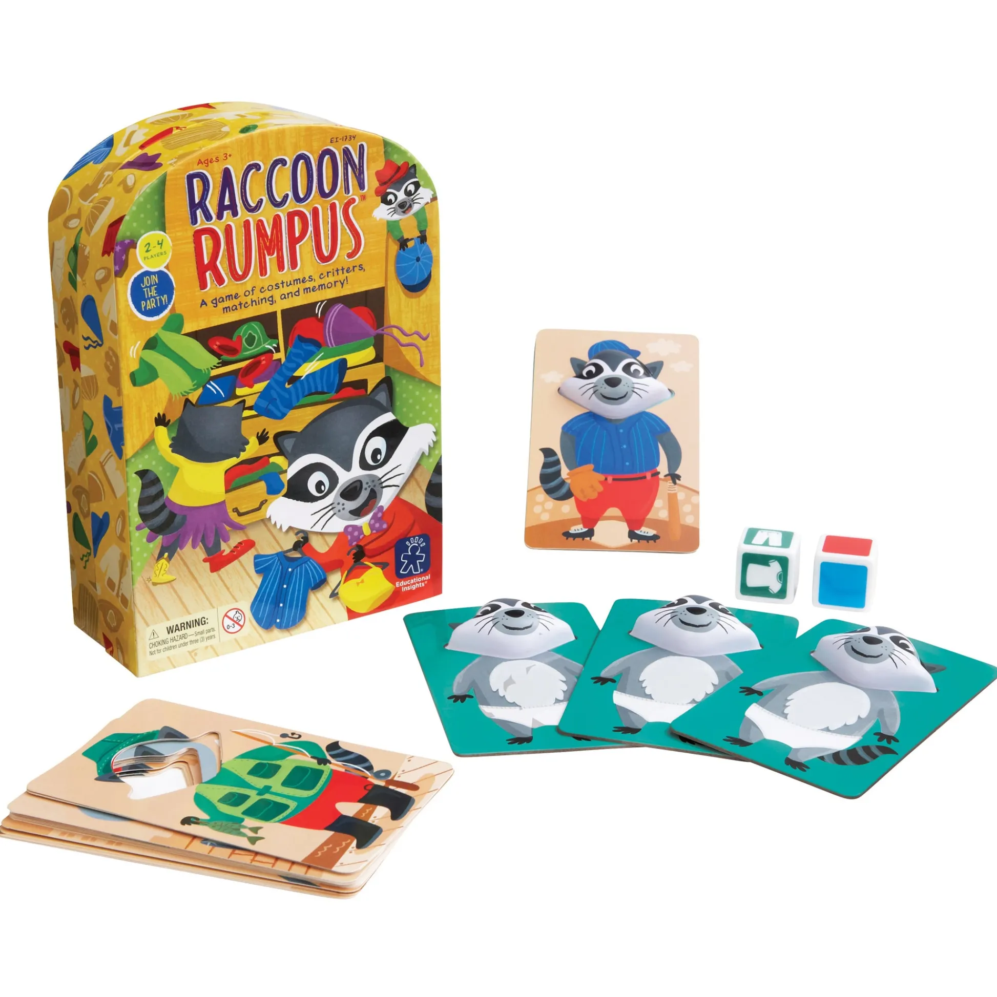 AreYouGame Raccoon Rumpus Preschool Matching and Memory Card Game* Preschool Education Toys & Activities
