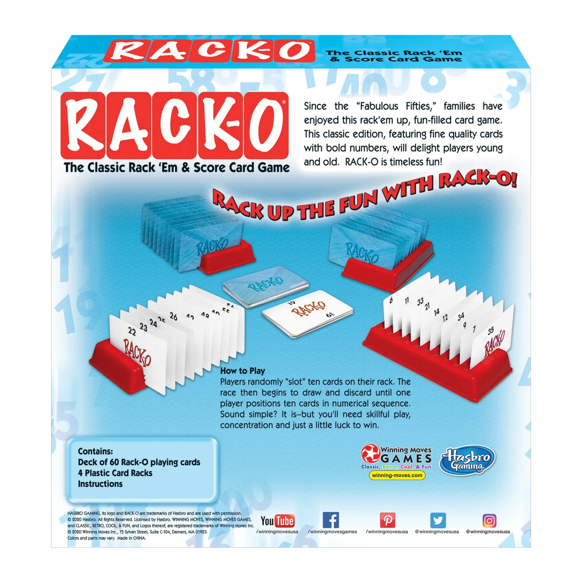 AreYouGame Rack-O Classic Card Game by Winning Moves Games USA* Card Games