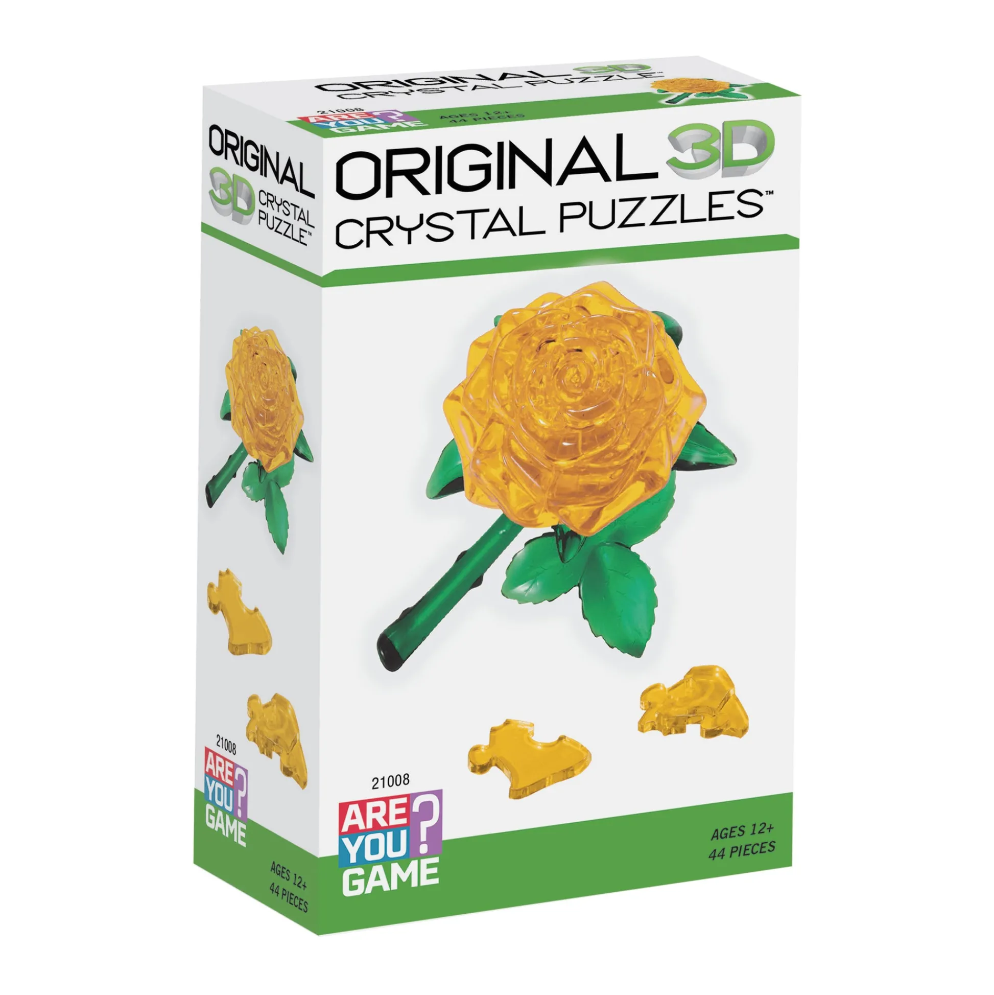 AreYouGame Radiant Yellow Rose 3D Crystal Puzzle - 44 Pieces* Puzzles