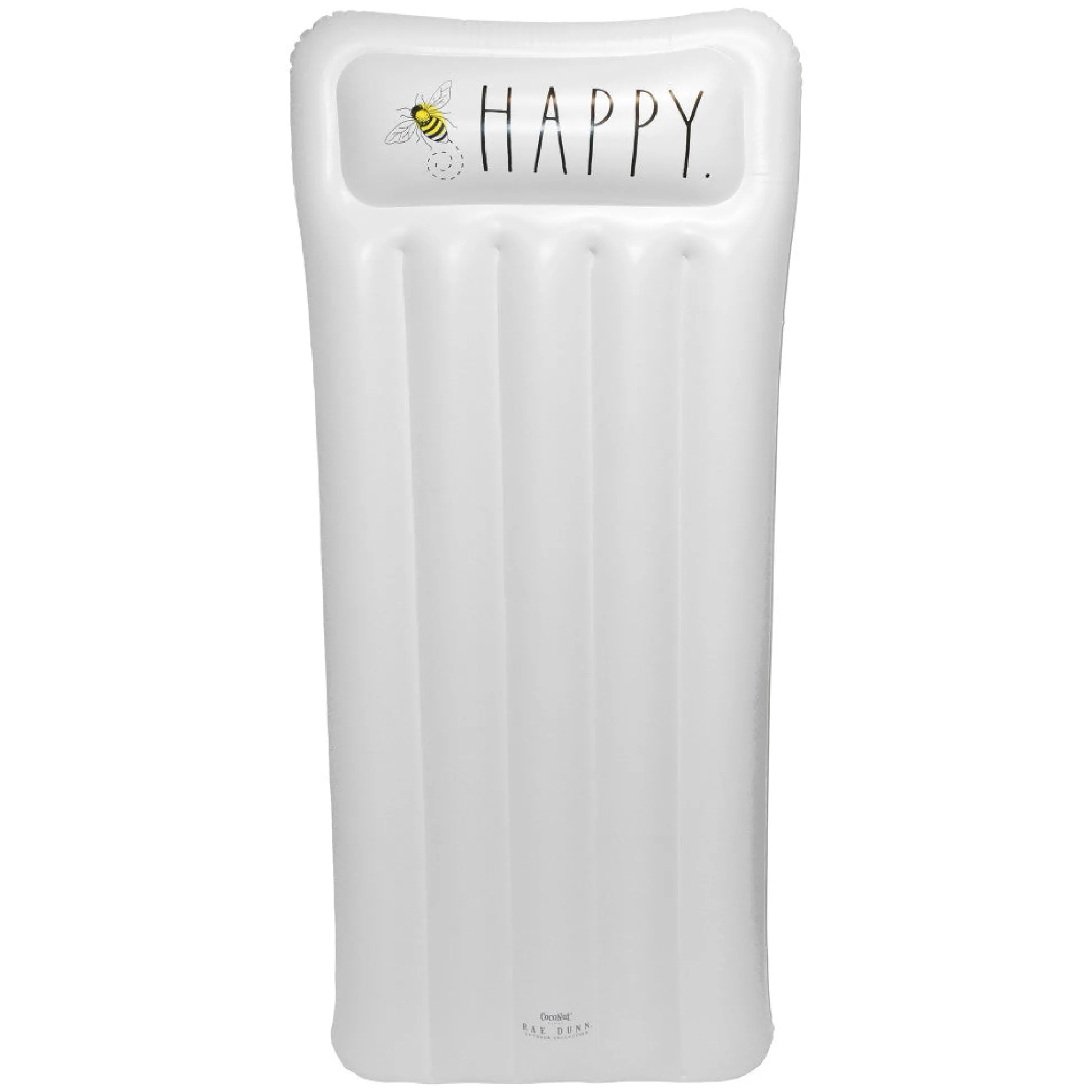 Flat River Group Rae Dunn Bee Happy 68x28 Inch Inflatable Pool Lounger, Durable Anti-Leak Design* Swimming Pools & Water Toys