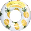 Flat River Group Rae Dunn Jumbo Pineapple Ring Float - 48" Inflatable Pool Tube, Anti-Leak Design, Age 8+* Swimming Pools & Water Toys