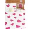 Flat River Group Rae Dunn Snuggle Kids Hooded Towel & Beach Ball Set - Hearts 48"x24" Cotton Terry Poncho* Social & Emotional Skills