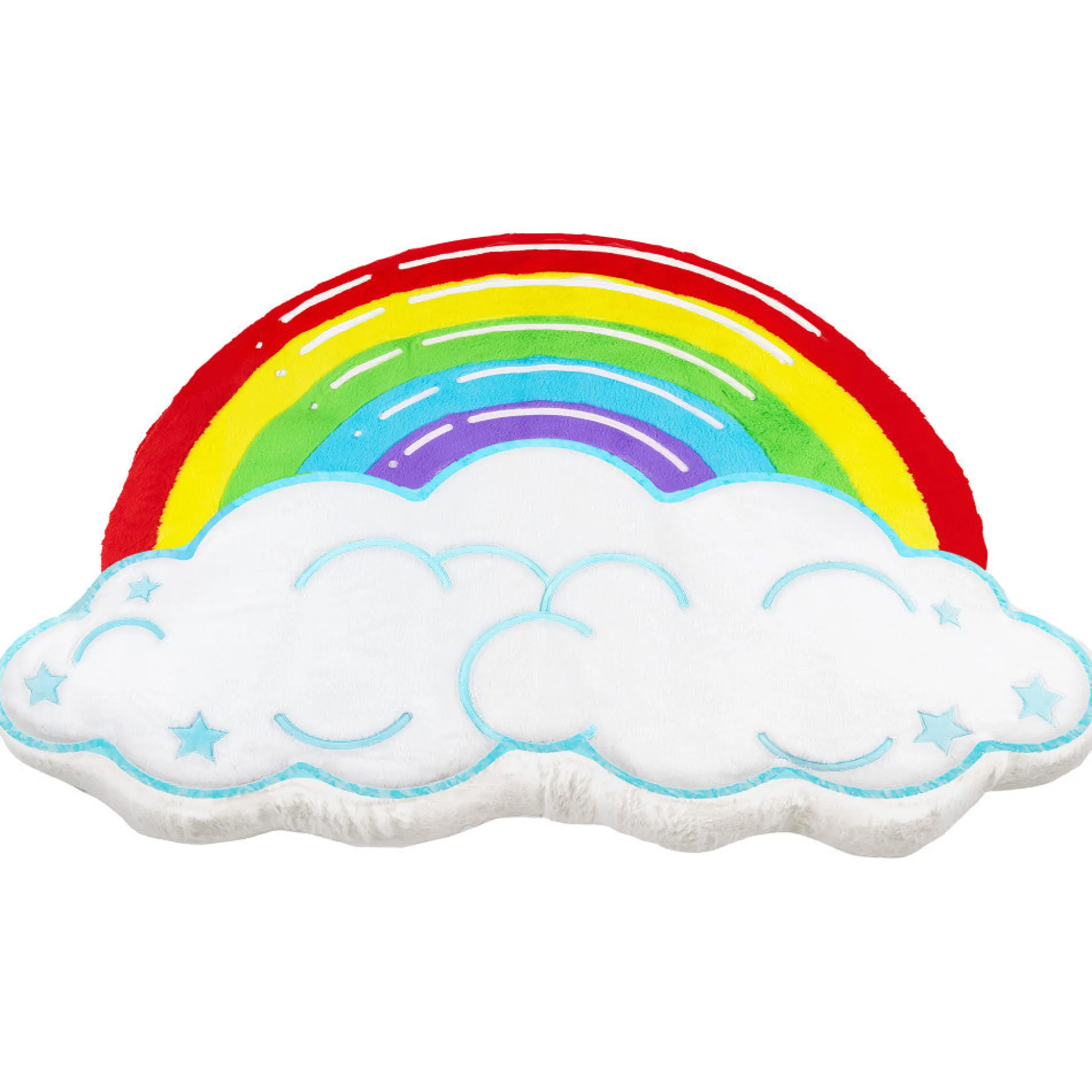Flat River Group Rainbow Cloud FluffyFloor Cushion: Plush Inflatable Floor Pillow for Kids* Stuffed Animals|Stuffed Animals & Plush Toys