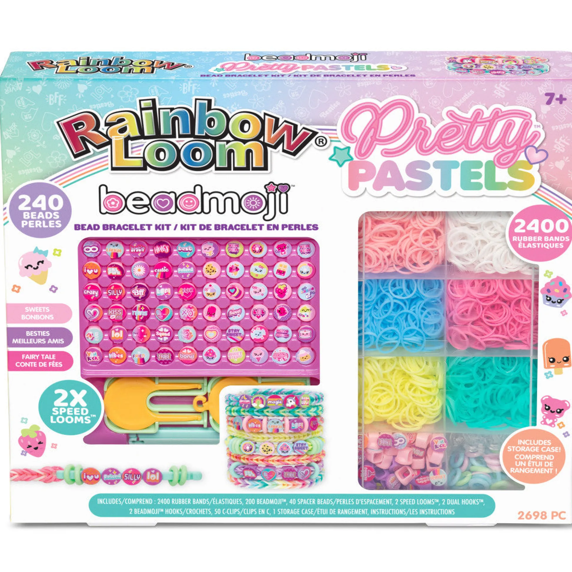 Flat River Group Rainbow Loom Beadmoji Pretty Pastels Bracelet Kit - Kids Ages 7+* Crafts & Activities