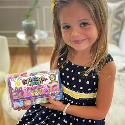 Flat River Group Rainbow Loom Sparkle Edition Treasure Box - Rubber Band Crafting Kit* Crafts & Activities