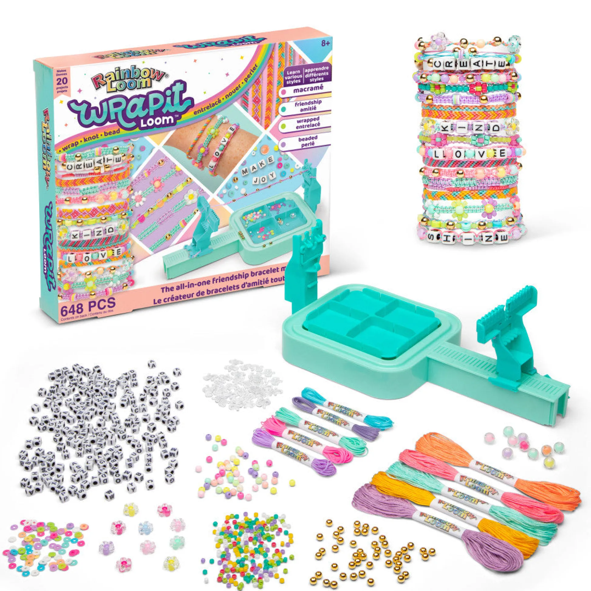 Flat River Group Rainbow Loom Wrapit Loom DIY Friendship Bracelet Maker Kit - Multicolor* Crafts & Activities