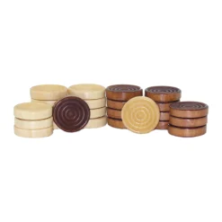 AreYouGame Regal Crown 24-Piece Stackable Wood Checkers Set - 1.25"* Role-Playing Games|Board Games
