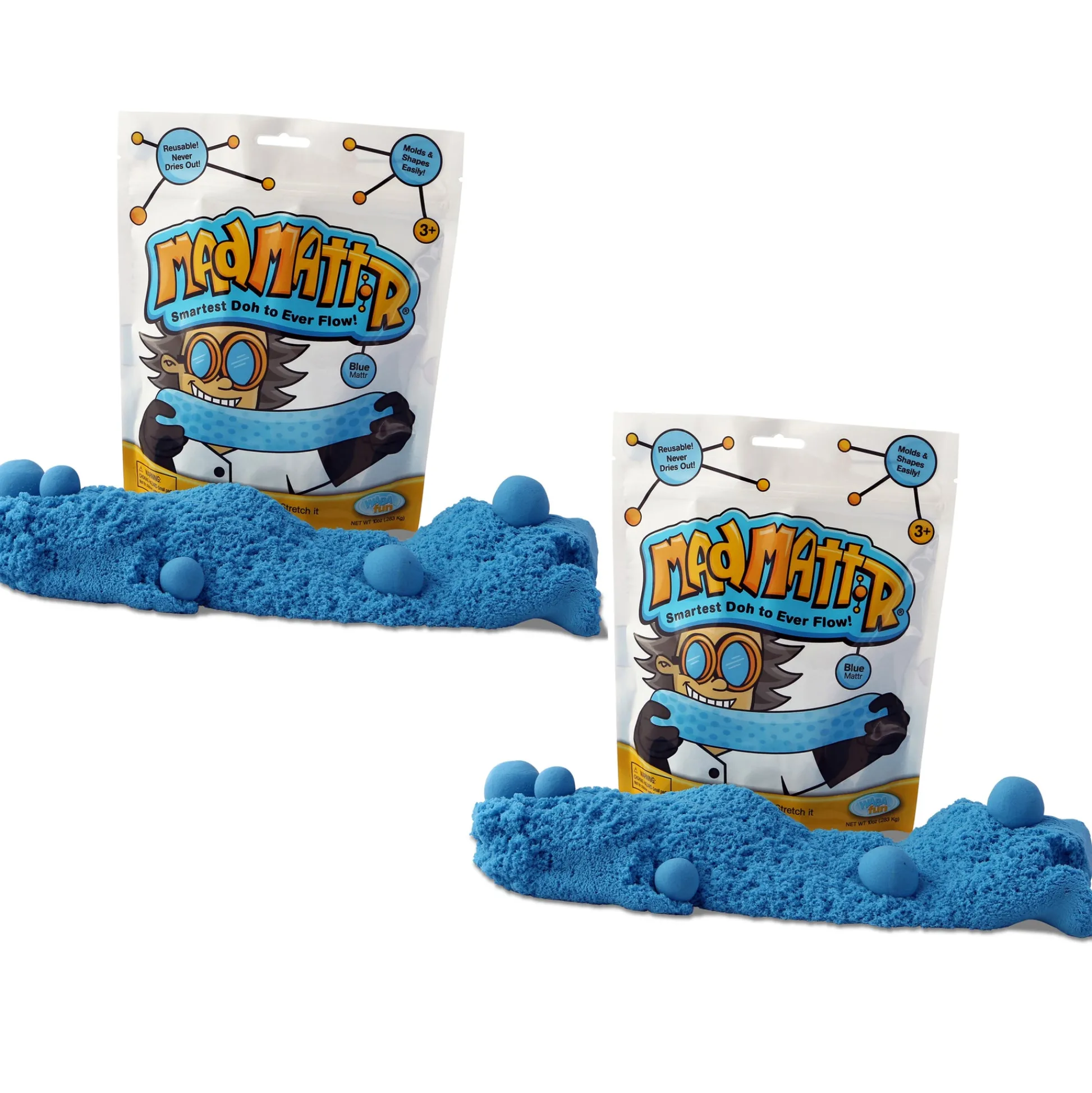 Educators Resource Relevant Play Mad Mattr Molding Compound - Blue 10 oz Twin Pack* Clay, Dough & Sand Art