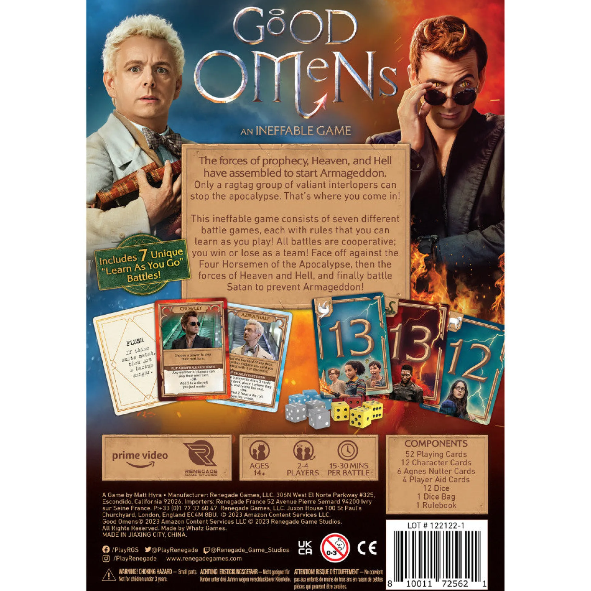 Flat River Group Renegade Games Studios Good Omens: An Ineffable Strategy Game for Ages 14+* Board Games|Role-Playing Games