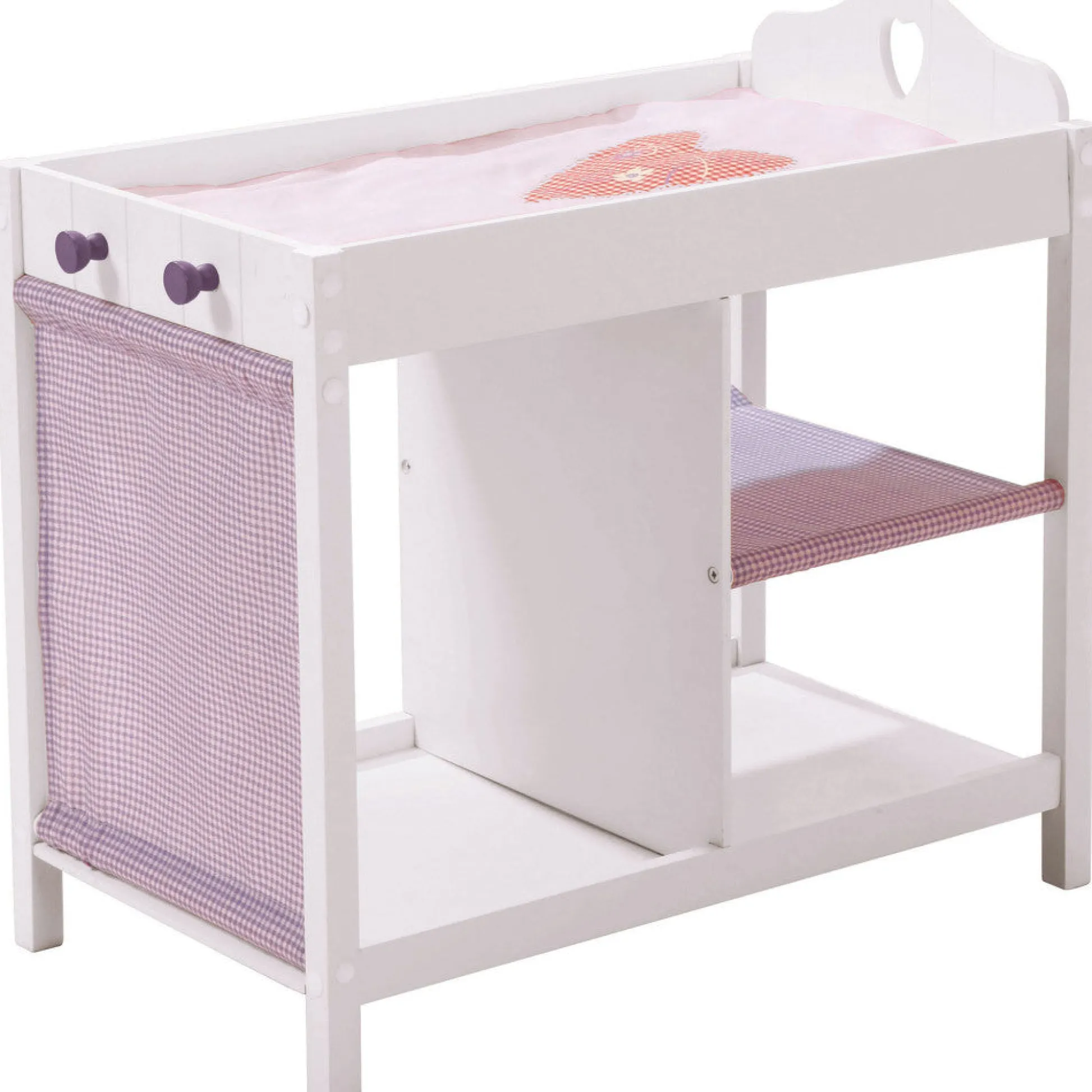 Flat River Group Roba Fienchen Doll Bed with Storage - Multifunctional, White, Purple & Pink* Doll Houses, Furniture & Accessories|Stuffed Animals & Plush Toys
