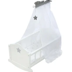 Flat River Group Roba Stella Star Doll Cradle Playset - Gray & White* Doll Houses, Furniture & Accessories|Stuffed Animals & Plush Toys