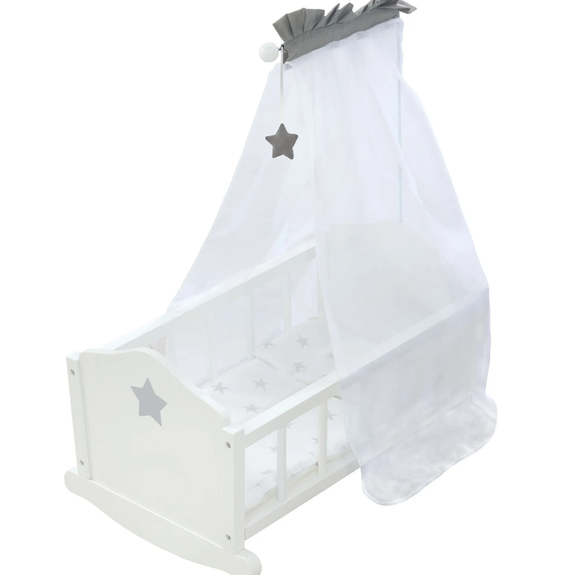 Flat River Group Roba Stella Star Doll Cradle Playset - Gray & White* Doll Houses, Furniture & Accessories|Stuffed Animals & Plush Toys