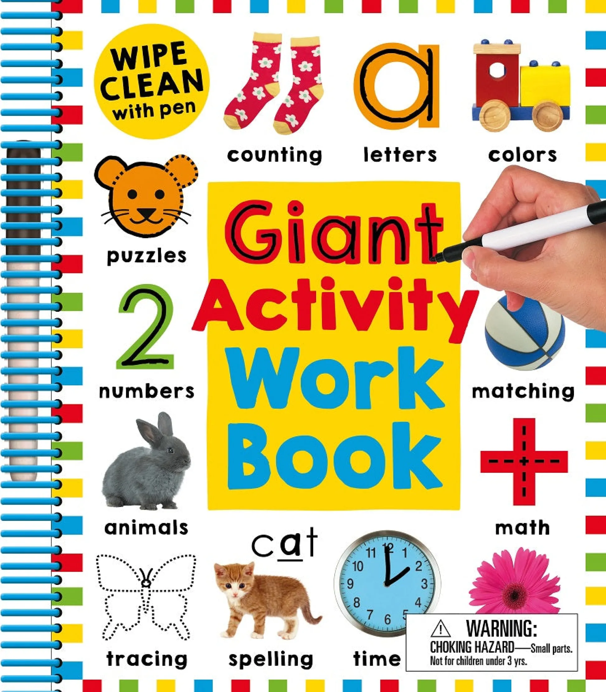 Readerlink Distribution Services Roger Priddy Giant Activity Workbook - Colorful Learning Fun with Wipe-Clean Pages*Kids Reading, Writing & Speech|Kids Books