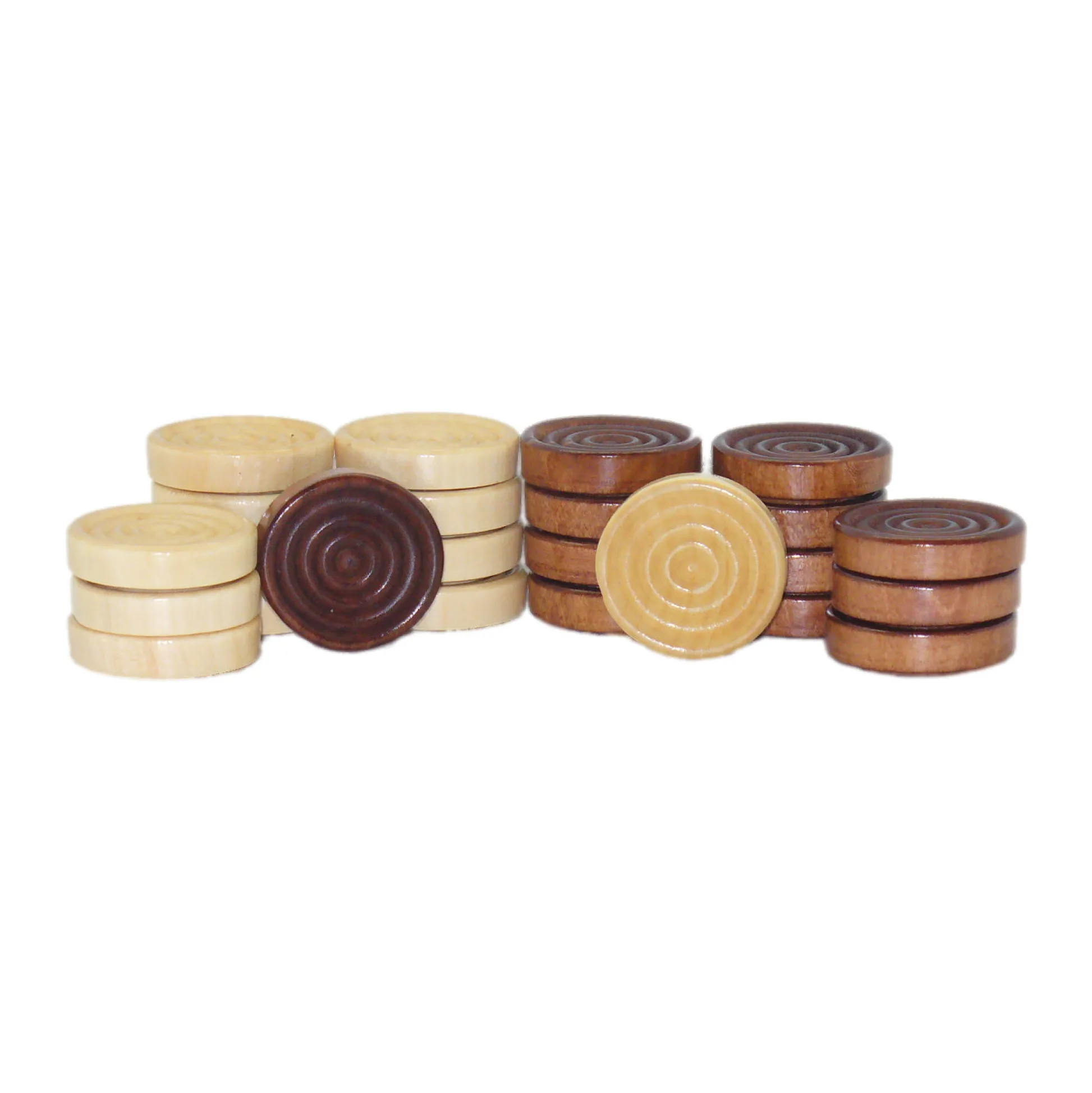 AreYouGame Royal Rumble 24-Set Stackable Wood Grooved Checkers, 1.5 Inch* Role-Playing Games|Board Games