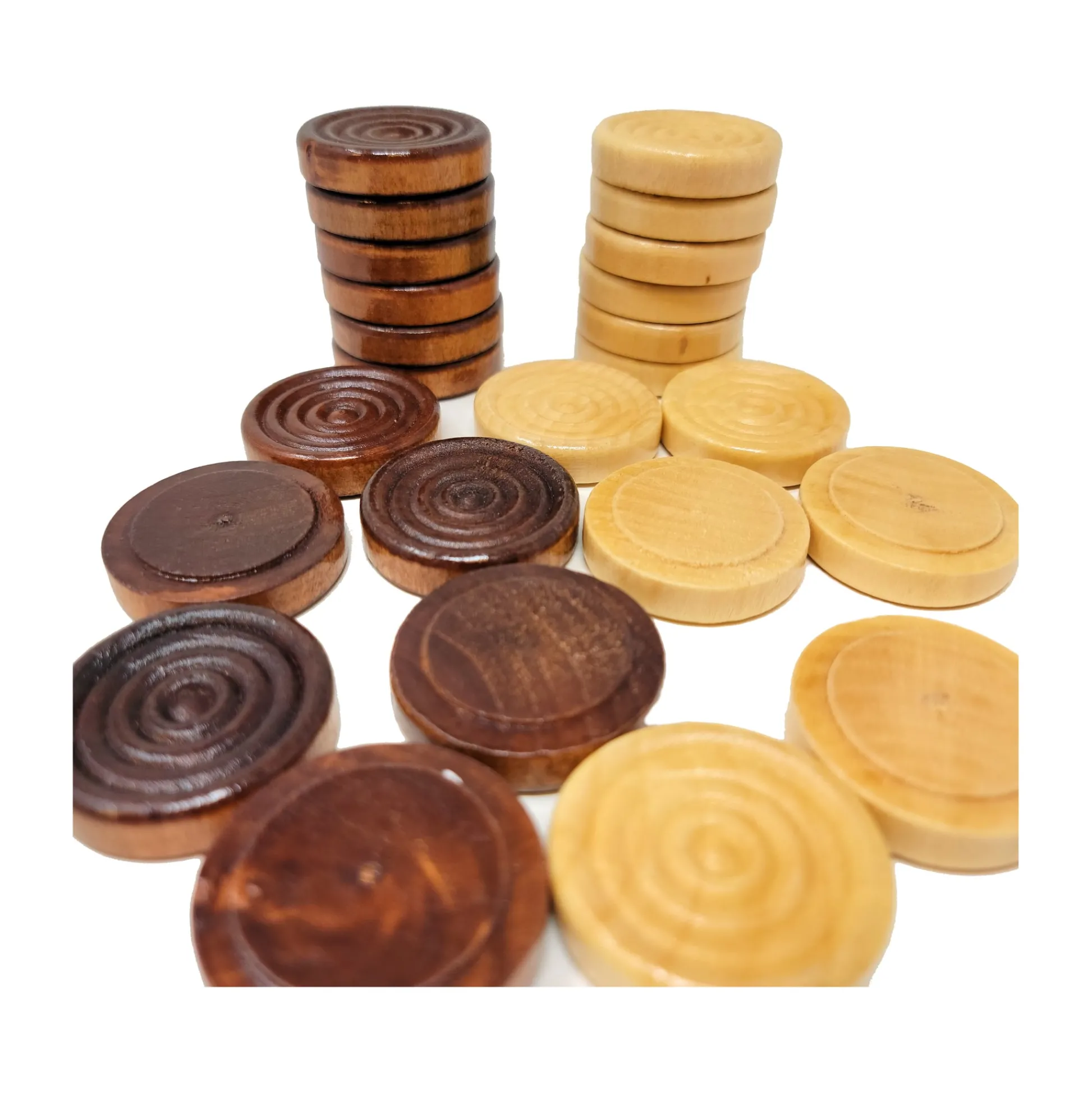 AreYouGame Royal Rumble 24-Set Stackable Wood Grooved Checkers, 1.5 Inch* Role-Playing Games|Board Games