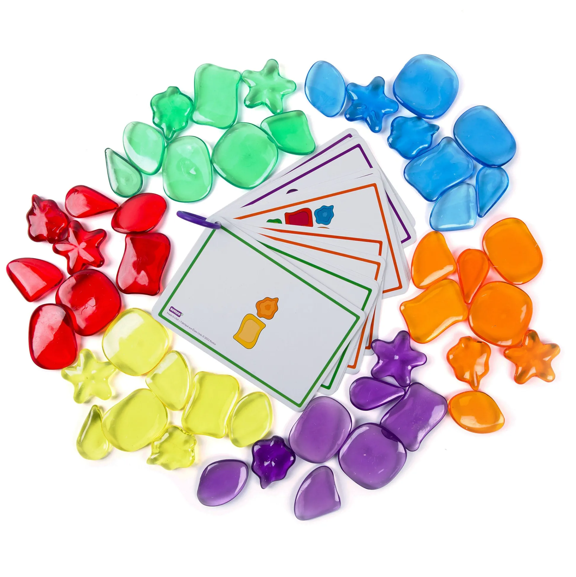 Educators Resource Roylco STEAM Light Learning Rocks - Translucent Color & Shape Play Kit* Art Toys