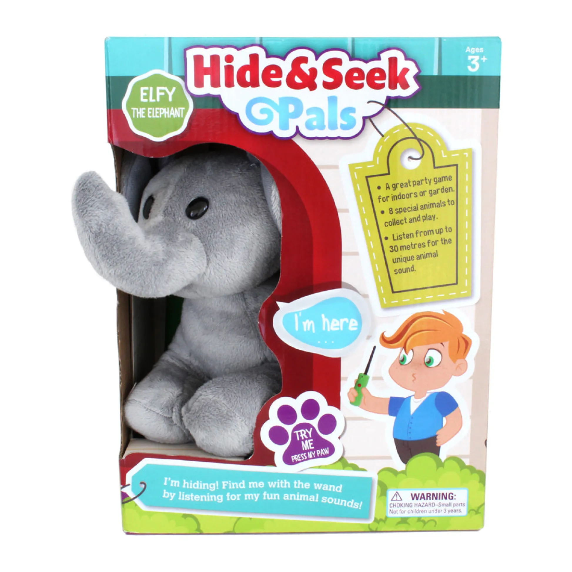 AreYouGame R&R Games Hide & Seek Pals - Elfy the Elephant Interactive Toy* Preschool Education Toys & Activities