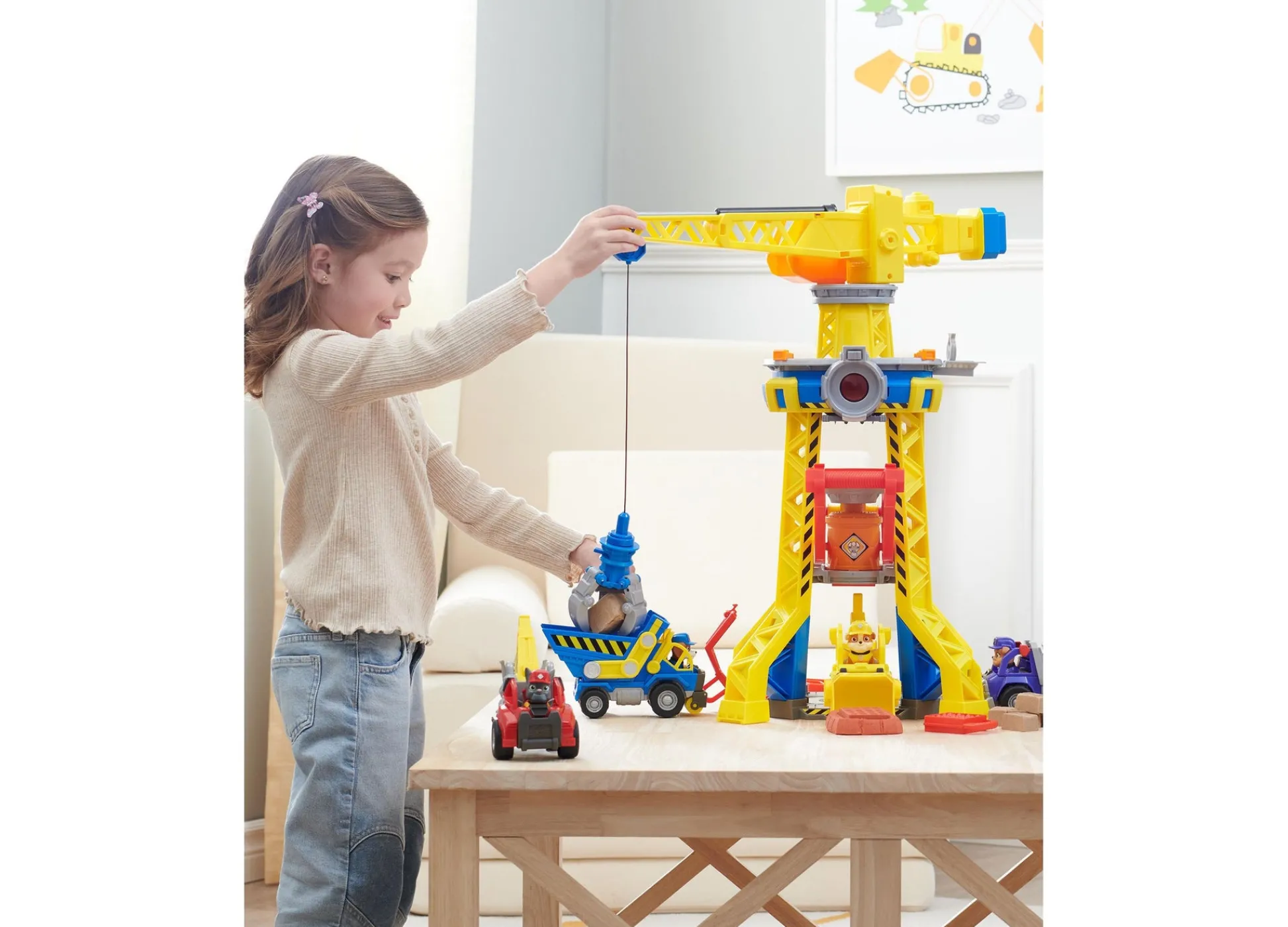 Macy's - Supplier Rubble & Crew Bark Yard Crane Tower Playset with Kinetic Sand and Action Figure* Playsets & Vehicles