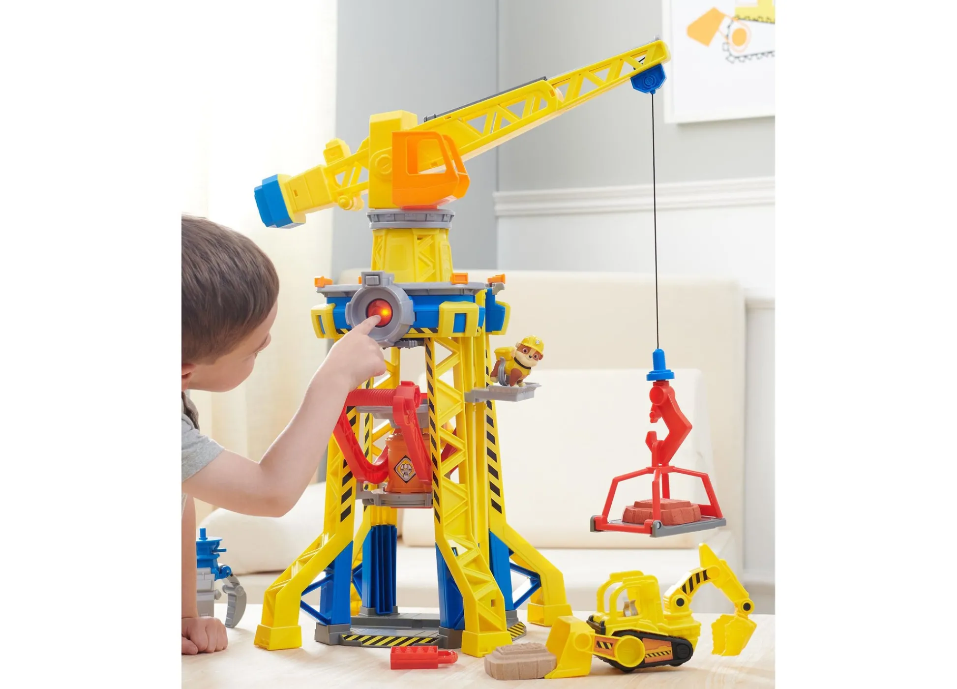 Macy's - Supplier Rubble & Crew Bark Yard Crane Tower Playset with Kinetic Sand and Action Figure* Playsets & Vehicles