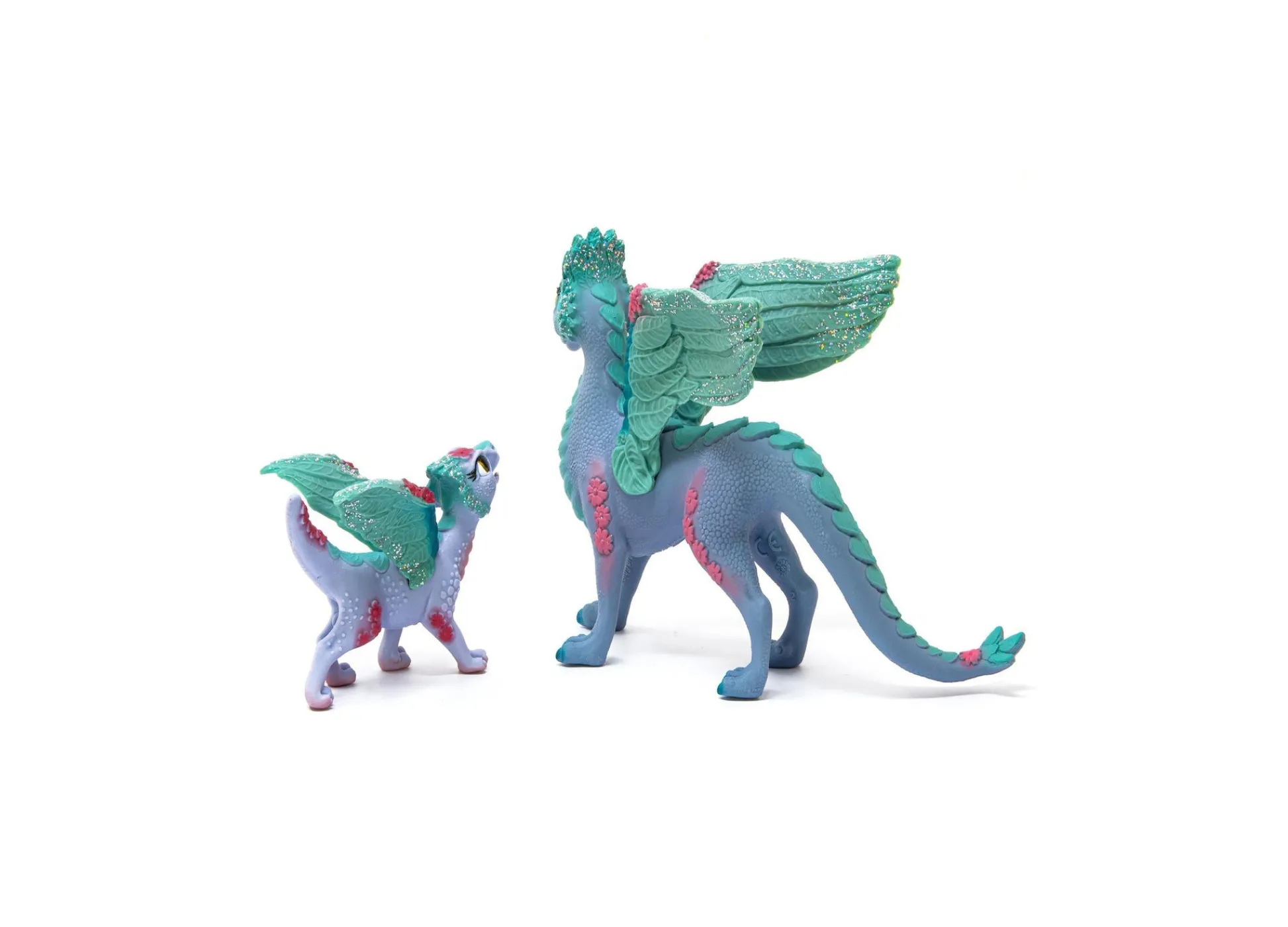 Flat River Group Schleich Bayala 7.1 inch Blossom Dragon Mother & Child - Magical Figurine* Collectible Figures & Playsets