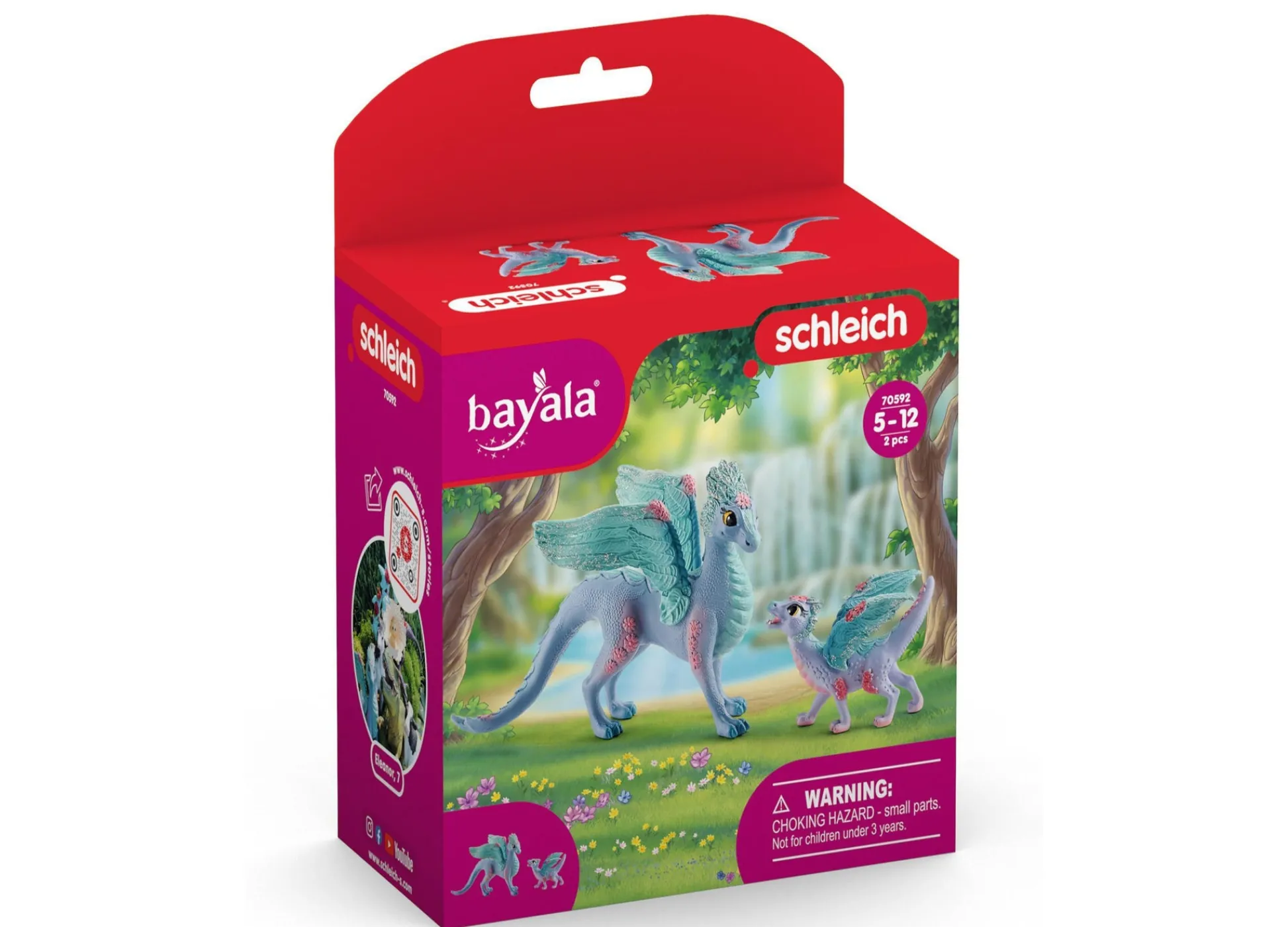 Flat River Group Schleich Bayala 7.1 inch Blossom Dragon Mother & Child - Magical Figurine* Collectible Figures & Playsets