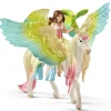 Flat River Group Schleich Bayala Fairy Surah with Glitter Pegasus 3-Piece Figurine Set* Playsets & Vehicles