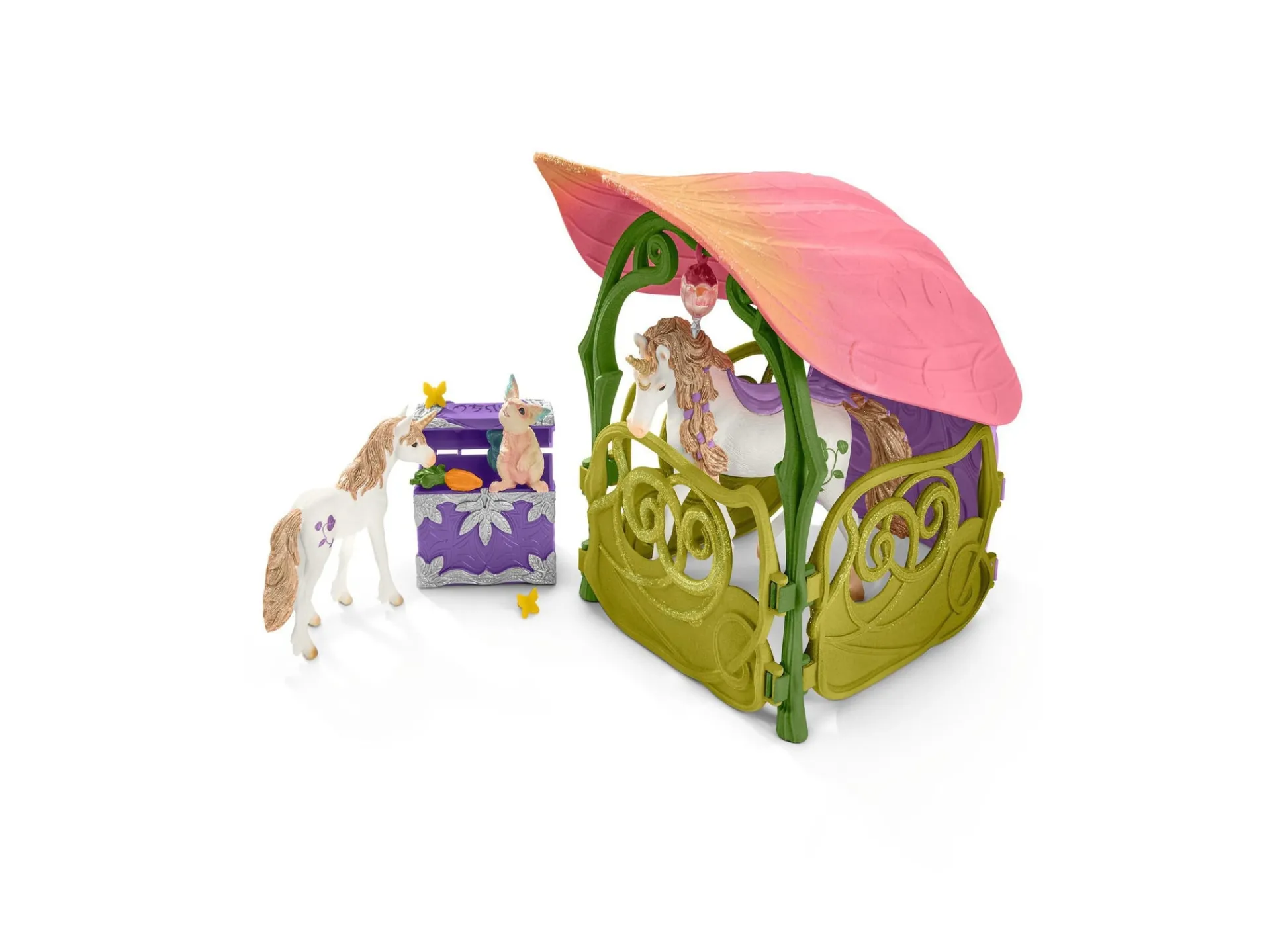 Flat River Group Schleich Bayala Glittering Flower House Playset with Unicorns and Stable* Playsets & Vehicles