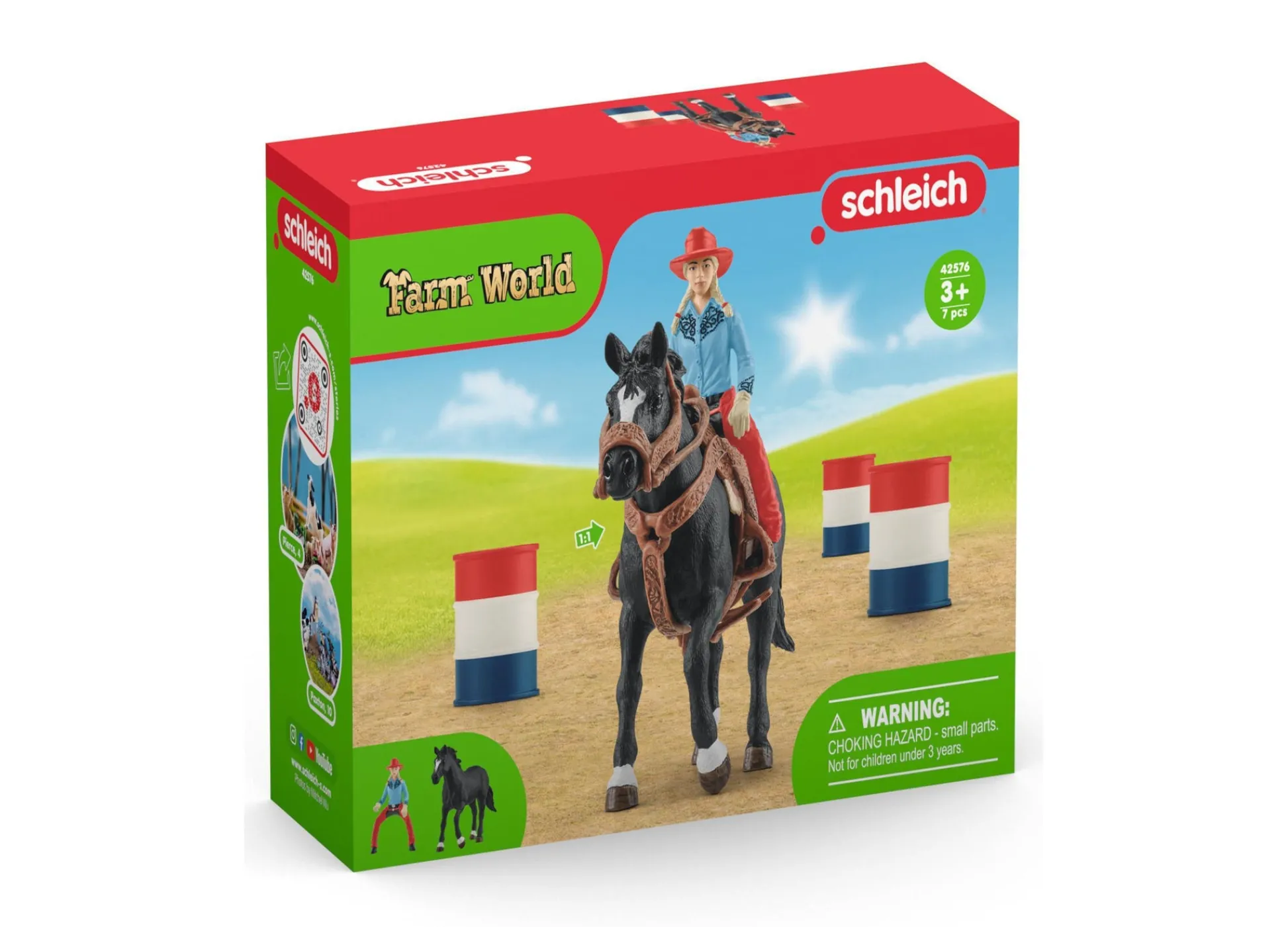 Flat River Group Schleich Farm World Cowgirl Barrel Racing Playset - 7 Piece Set* Playsets & Vehicles